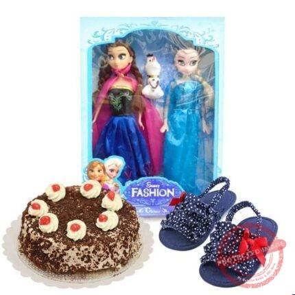 Doll Set Cake & Sandals gift by Kids Combos