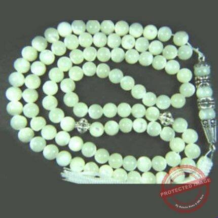 Tasbeeh Prayer Beads Light Green & White Islamic gift for Ramadan