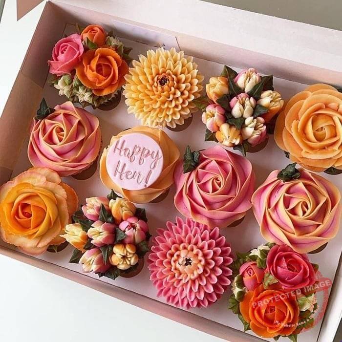Flower Theme Cupcakes Flower Theme Cupcakes gift delivery in Lahore