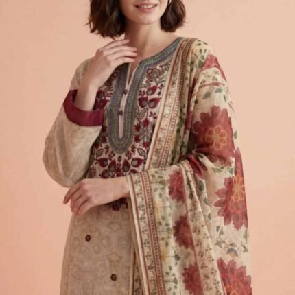 3 Piece Printed Embroidered Suit gift for Mothers Day