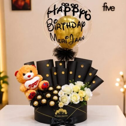 Black Box with Balloon gift delivery in Pakistan