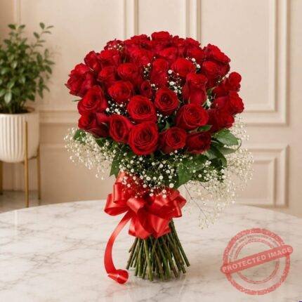 Imported Red Roses Hand Tied gift delivery in Pakistan