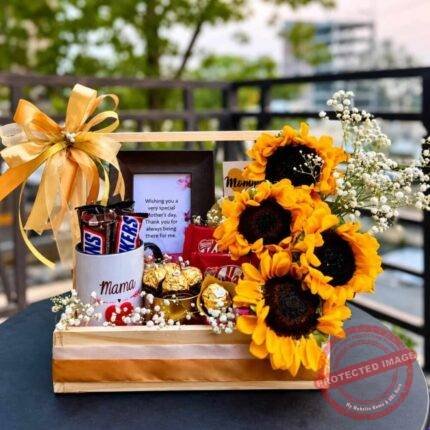 Sunflower Lovers Hamper chocolate gift for Wedding