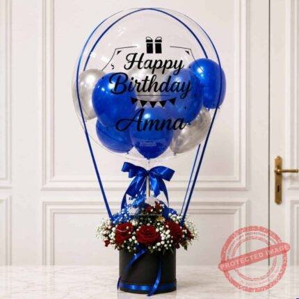 Birthday Floral in Blue Theme gift delivery in Pakistan