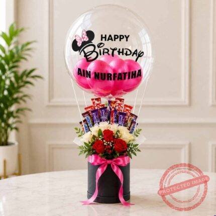 Chocolate Floral Balloon gift delivery in Pakistan
