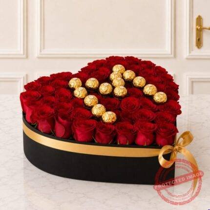 Heart Box with Alpha gift delivery in Pakistan