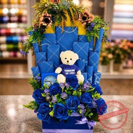 Blue Landscape Box chocolate gift for Wedding