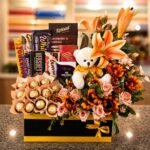Chocolate Box with Artificial Flowers for Wedding
