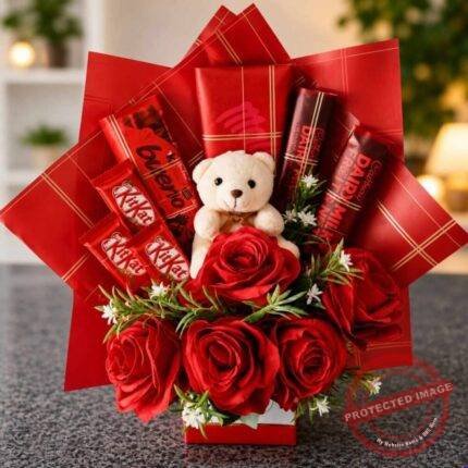Red Love Box chocolate gift for Valentines Day