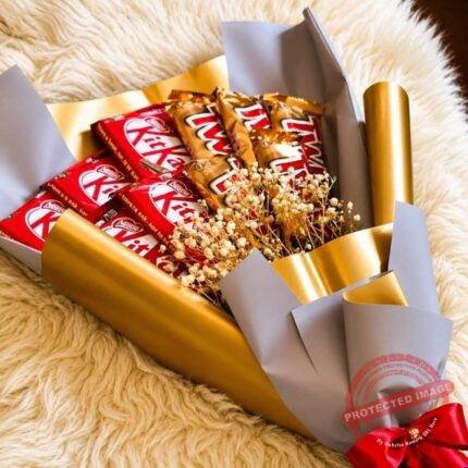 KitKat & Twix Bouquet for Valentines Day