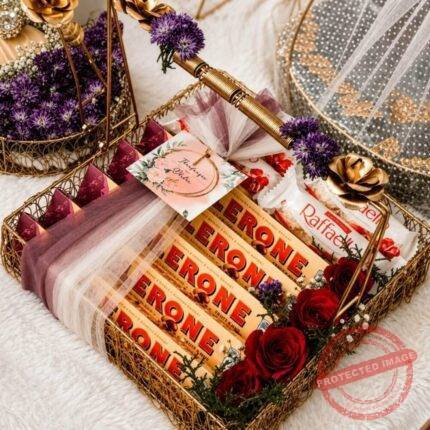 Tray of Love chocolate gift for Valentines Day