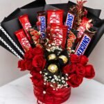 Bucket in Red Theme gift delivery in Pakistan
