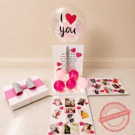 Transparent Balloon Explosion Box for Her gift delivery in Pakistan