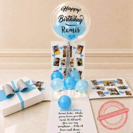 Transparent Balloon Large Explosion Box for Him gift delivery in Pakistan