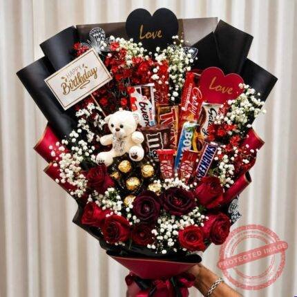 Tasteful Bouquet chocolate gift for Valentines Day
