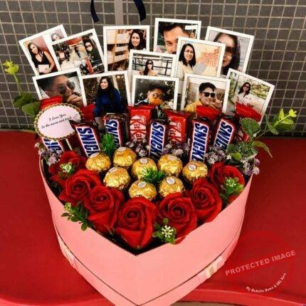 Heart Shape Picture Box chocolate gift for Valentines Day