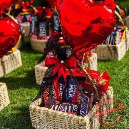 Choco Love Basket chocolate gift for Valentines Day