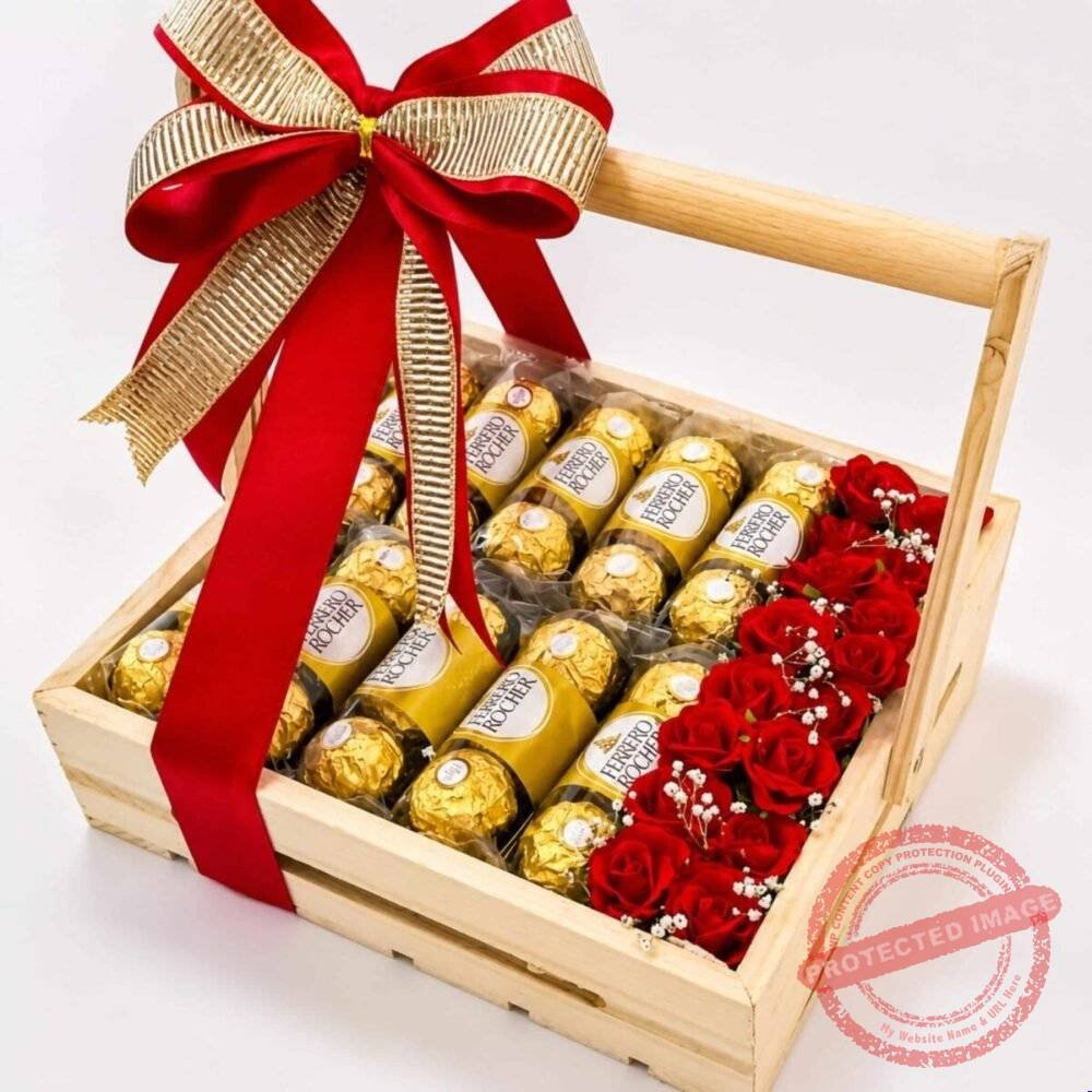 Wooden Chocolate Basket Wooden Chocolate Basket for Valentines Day