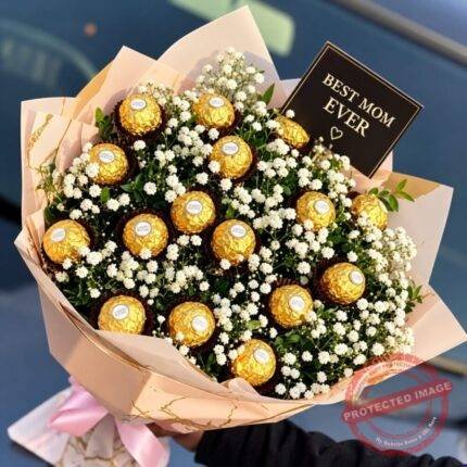 Pretty N Pink Chocolate Bouquet by Mother’s Day for Mothers Day