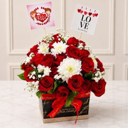 Love Flowers Box gift delivery in Pakistan