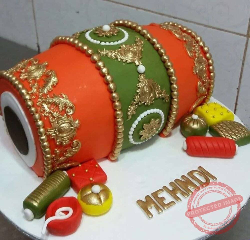 Dholki Theme Cake Dholki Theme Cake by O’Clock for Wedding