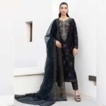 3 Piece Satin Suit – Embroidered (Unstitched) gift delivery in Pakistan