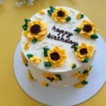 Sun Flowers Theme Cake gift delivery in Lahore