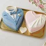 Heart Shape Couple Cake gift delivery in Lahore