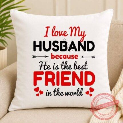 I Love My Husband Cushion gift delivery in Pakistan