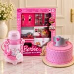 Barbie Kitchen Set with Princess Cake & Water gift by Kids Combos
