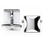 Silver/White Square Cufflink gift delivery in Pakistan