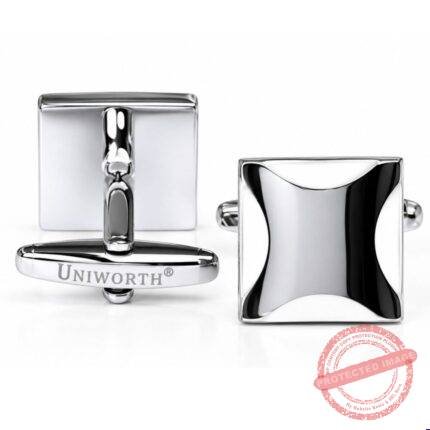 Silver/White Square Cufflink gift delivery in Pakistan