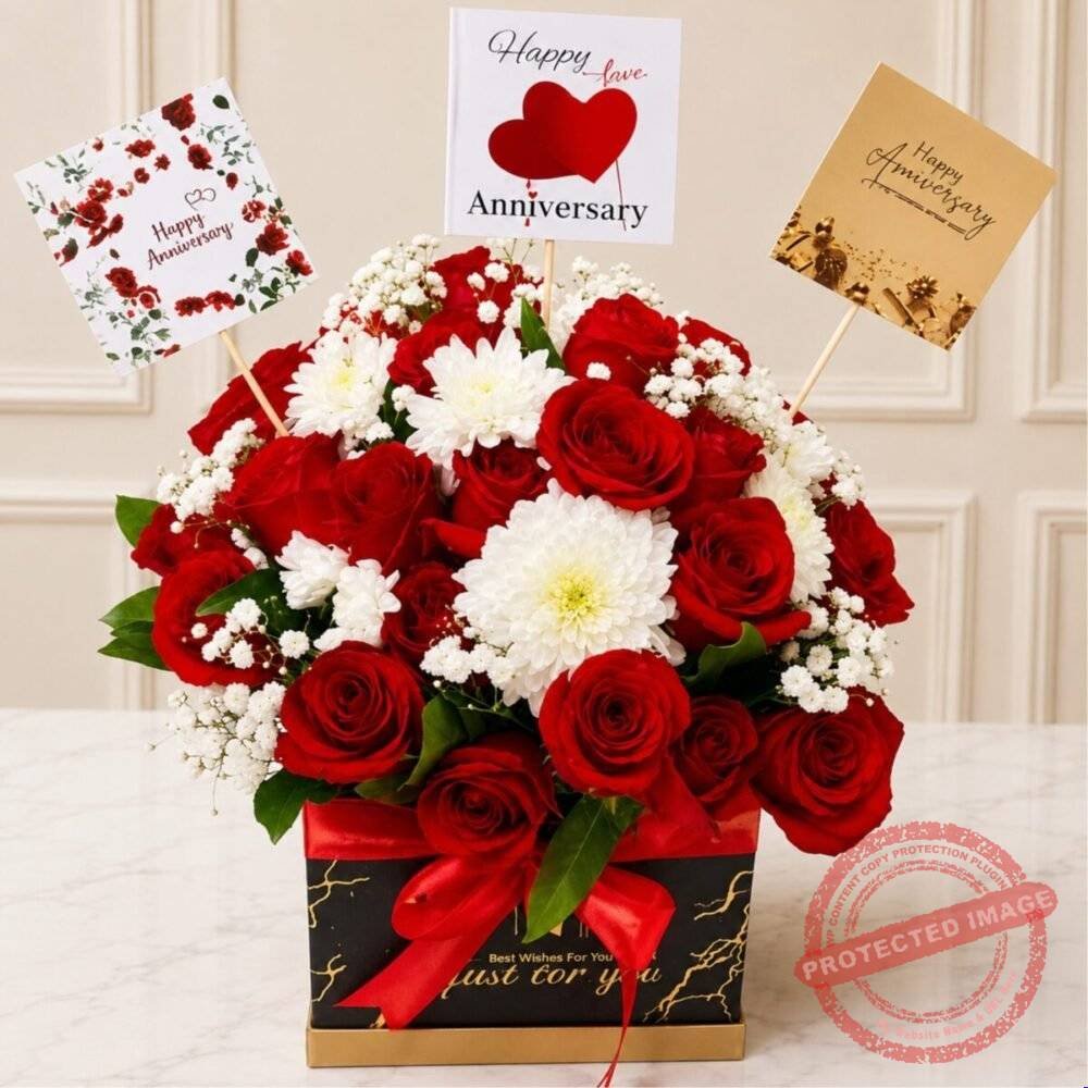 Anniversary Flowers Box Anniversary Flowers Box in Sialkot