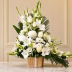 White Theme Imported Flowers gift delivery in Pakistan