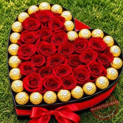 Side Rocher with Roses Heart gift delivery in Pakistan