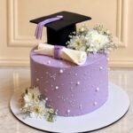 Purple Theme Graduation Cake gift delivery in Lahore