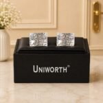 Silver Rectangle Cufflink gift delivery in Pakistan