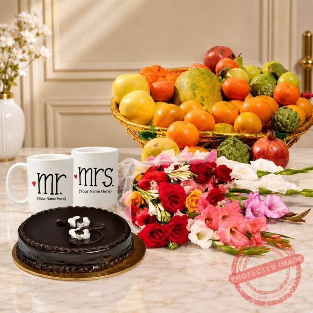 Exclusive Gifts for Mr & Mrs Exclusive Gifts for Mr & Mrs fruit basket by Fresh Fruits