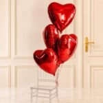 3 Heart Shape Foil Balloons gift delivery in Pakistan