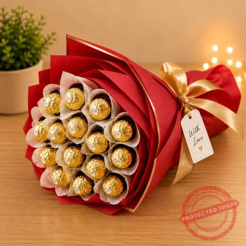 Love Rocher Bouquet Love Rocher Bouquet for Valentines Day