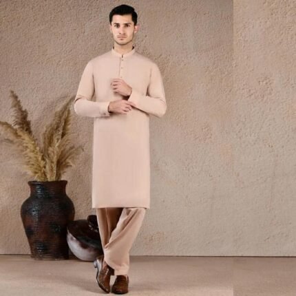 Fawn Cotton Unstitched Kameez Shalwar Fabric gift delivery in Pakistan