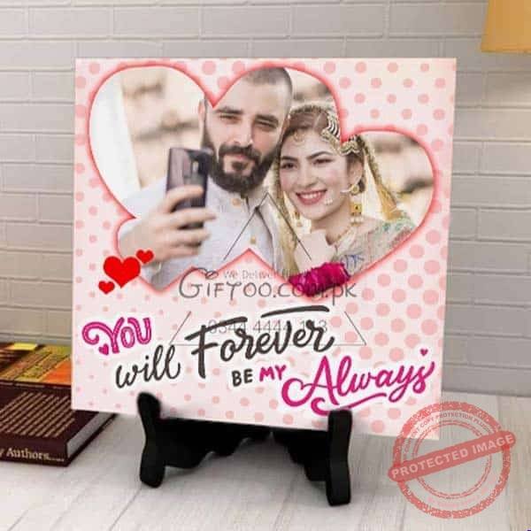 Forever Pic Cushion Forever Love Picture Tile gift delivery in Pakistan