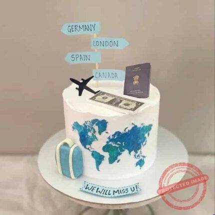 Travel Theme Cake by O’Clock in Lahore